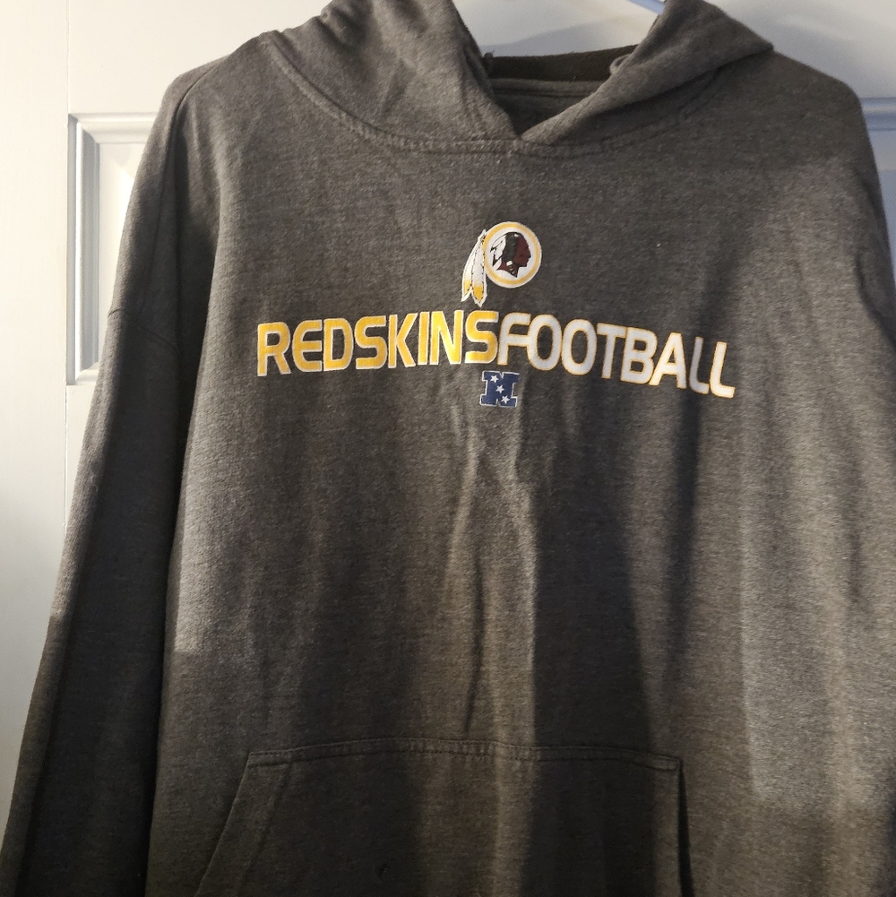 Gray Redskins Football Hoodie